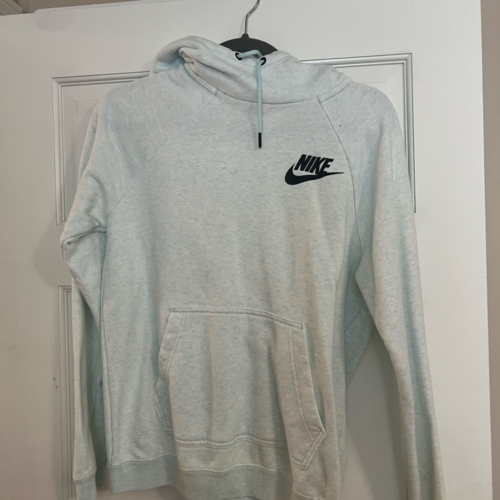 Nike Light Gray Hoodie with Black Logo